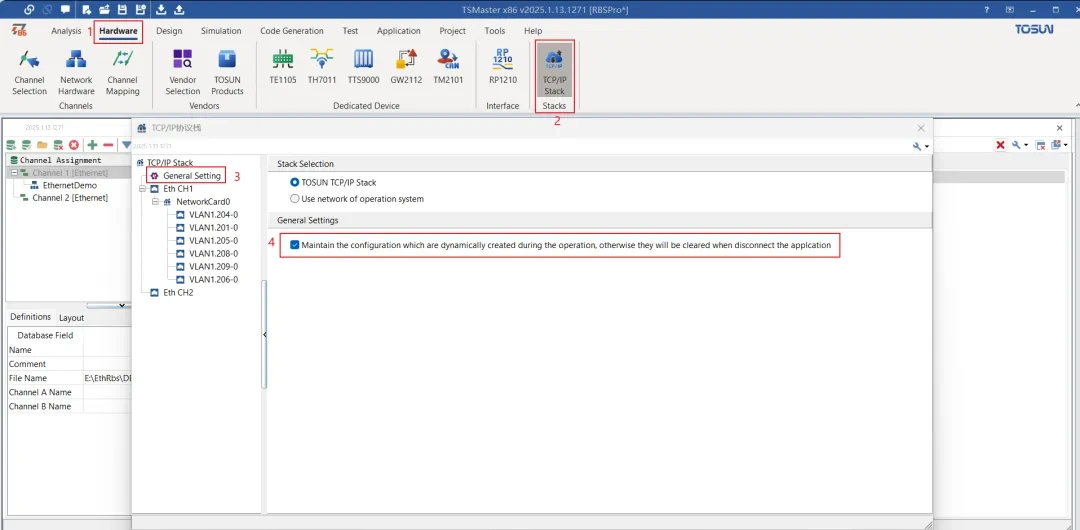 Check the General Configuration