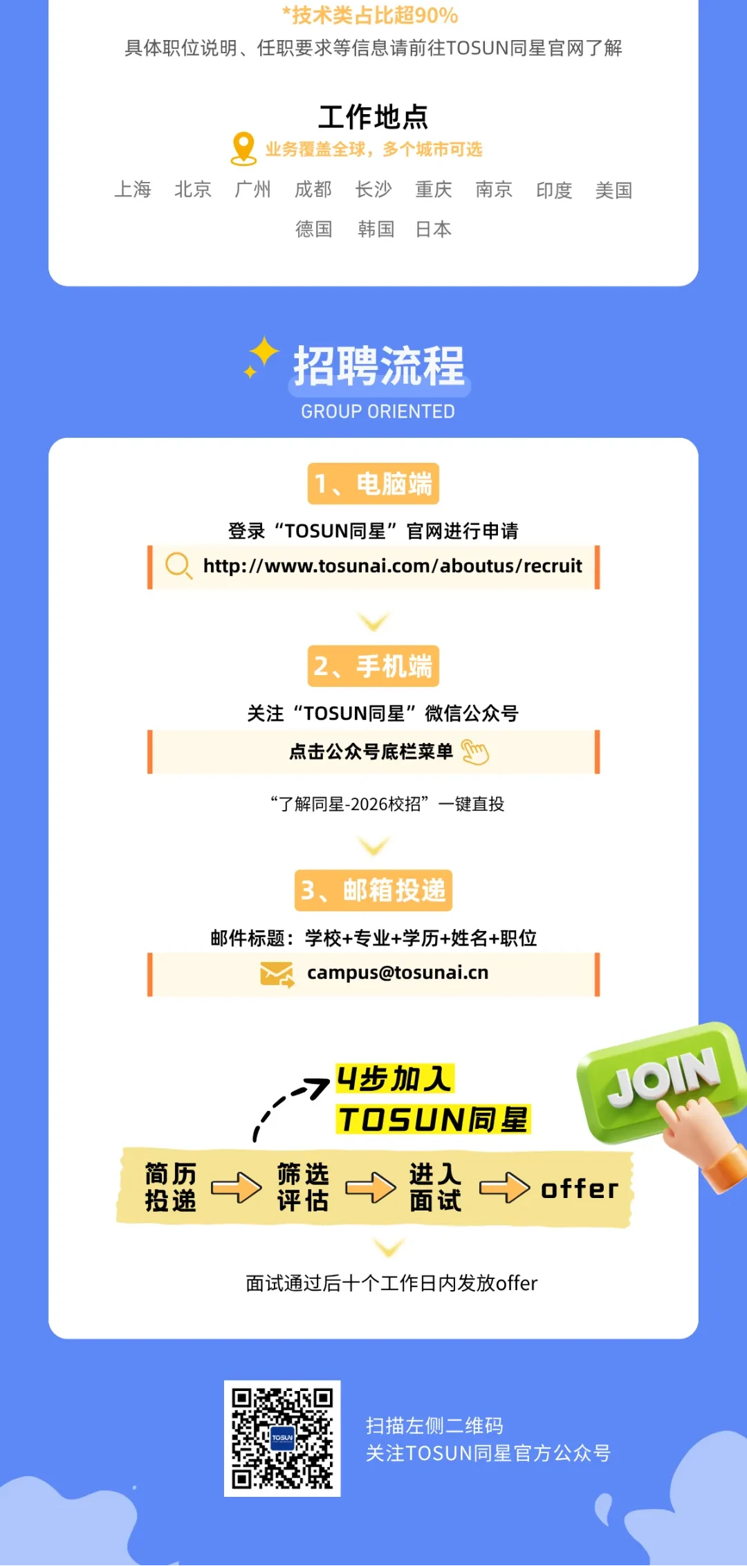 TOSUN 2026 Fall Campus Recruitment Officially Launched