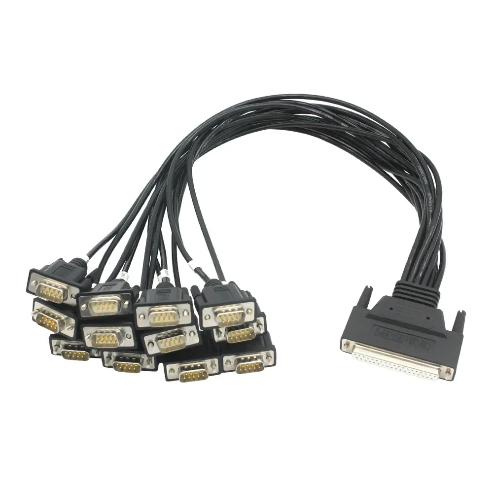 37Pin D-Sub标准连接器母转12组D-Sub9连接器转接线 3 37Pin D-Sub标准连接器母转12组D-Sub9连接器转接线