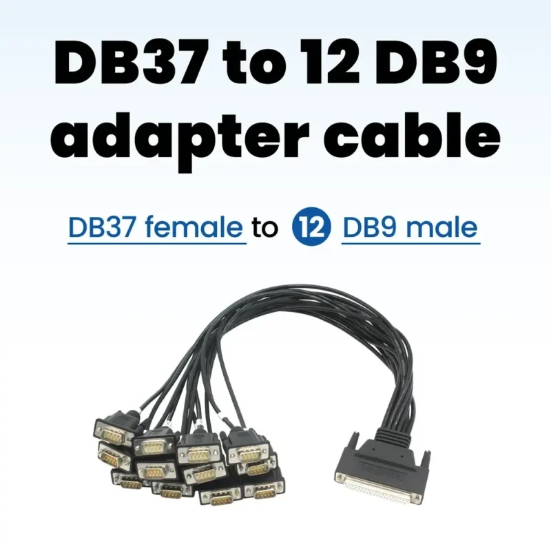 DB37 to 12 DB9 adapter cable