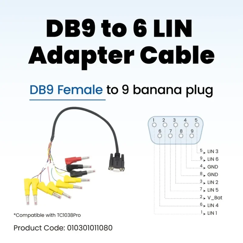 DB9 to 6-pin LIN Cable