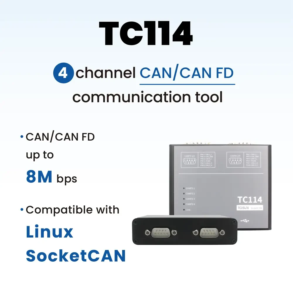 TC114 4 通道 CAN/CAN FD 通信工具