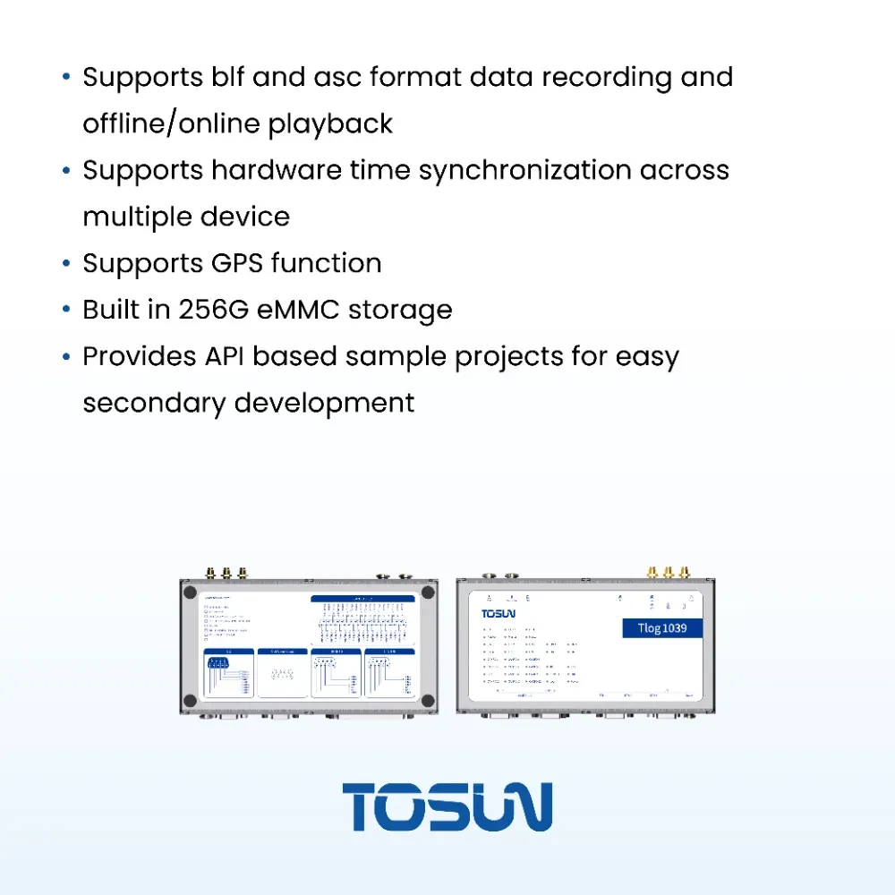 Tlog1039 - 12 路 CAN FD、10 路 LIN 與 4 路 Ethernet 多总线记录仪 3 Tlog1039 - 12 路 CAN FD、10 路 LIN 與 4 路 Ethernet 多总线记录仪
