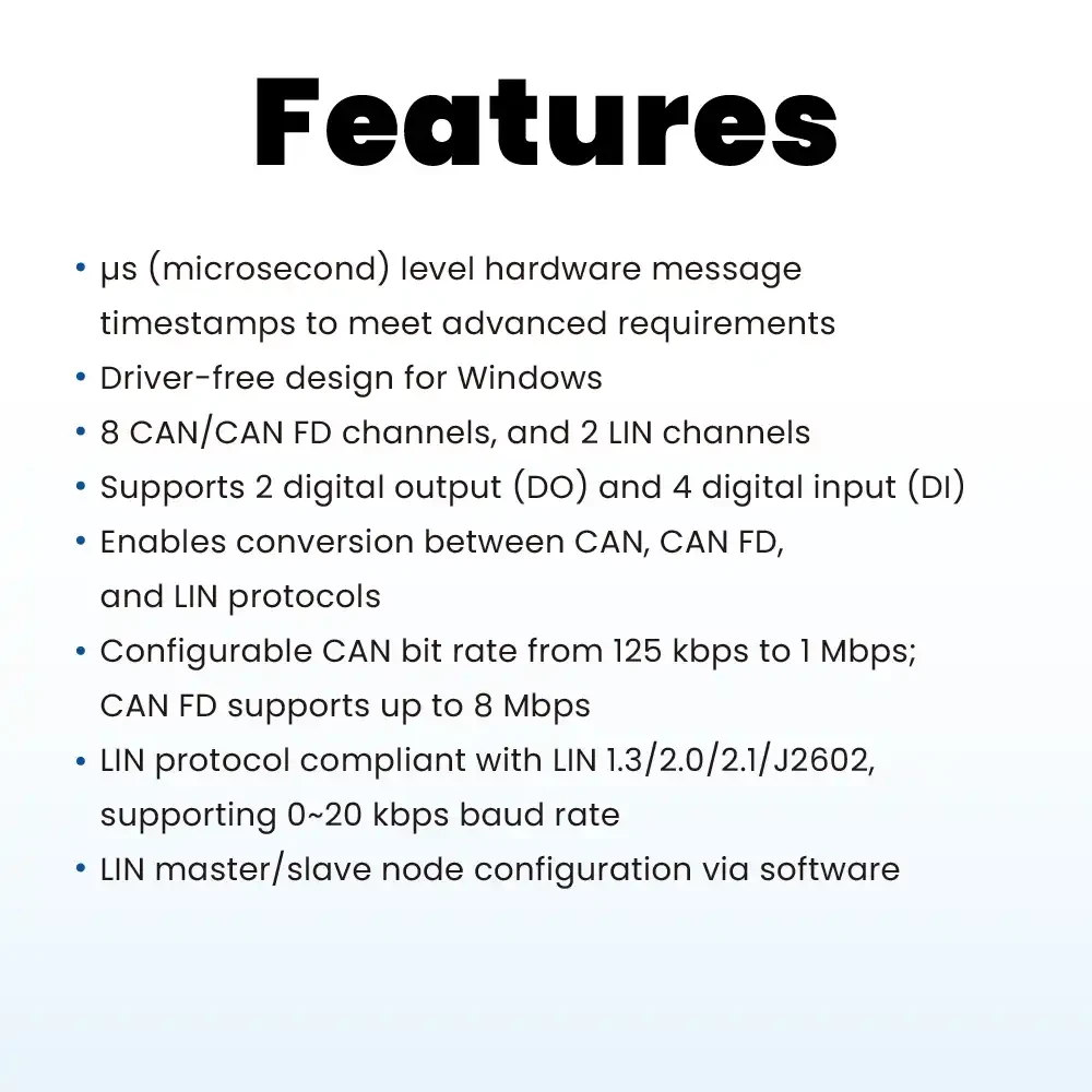 GW2208+ - CAN/CAN FD/LIN 网关设备 2 GW2208+ - CAN/CAN FD/LIN 网关设备