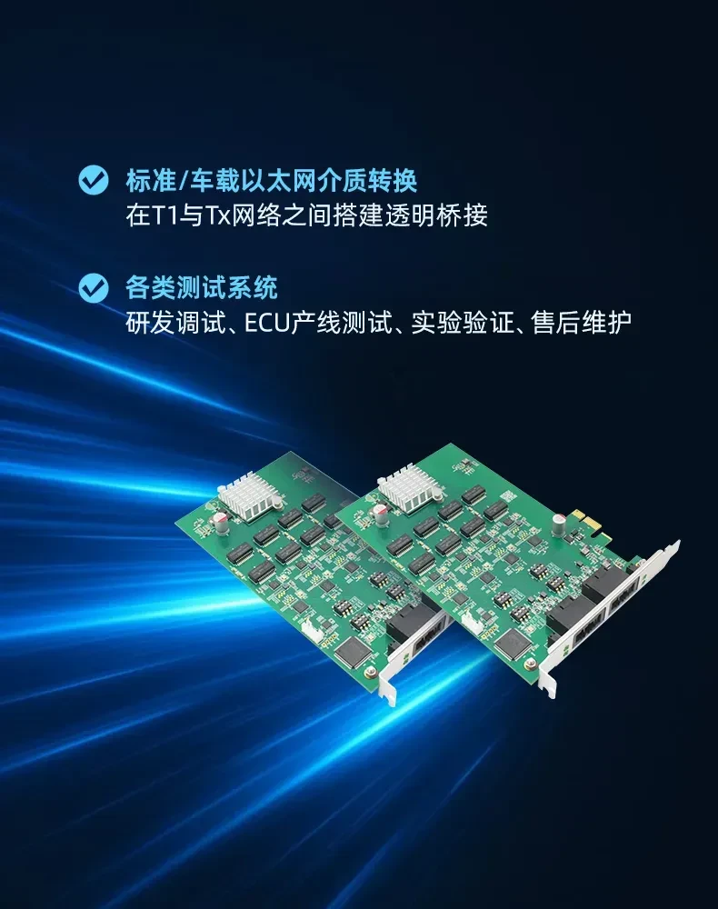 TE1024：4通道车载以太网PCIe板卡，高效驱动车载通信测试