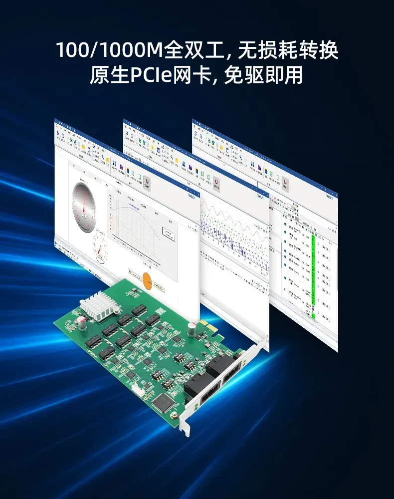 TE1024：4通道车载以太网PCIe板卡