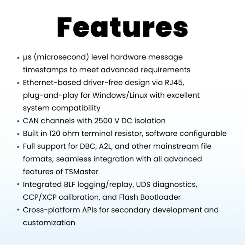 TA821 – 航天级 2 路 CAN, 2 路 DO, 4 路 DI 轉以太网接口