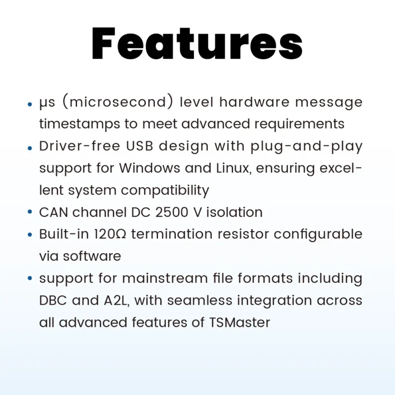 TC1017Pro – CAN FD、IO、Sync 轉 USB 接口