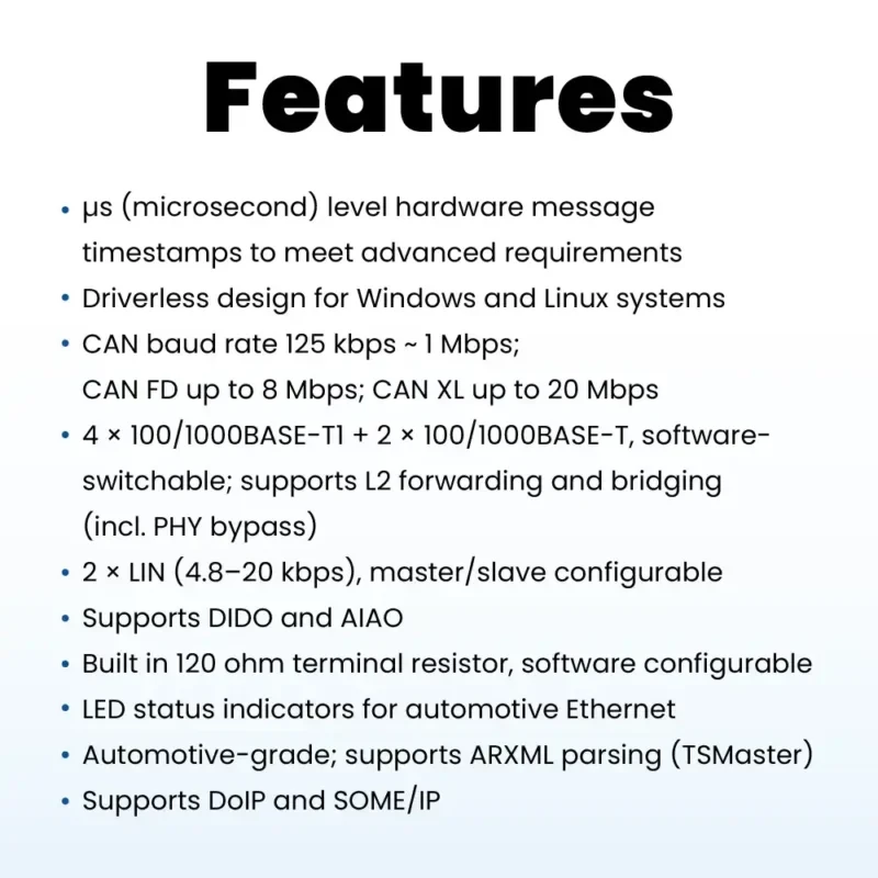 TC1055Pro+  – 多总线技术仿真测试工具