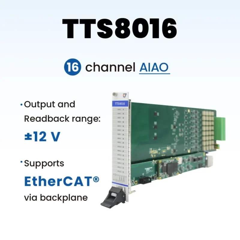 TTS8016 – 16通道模拟输出模块，支持 EtherCAT®通信