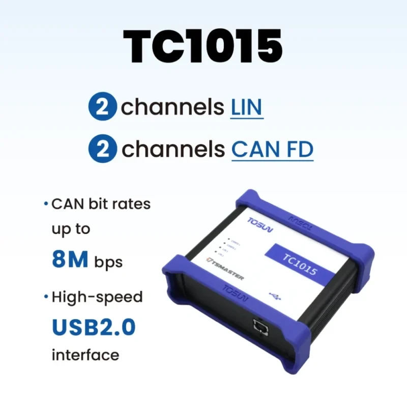 TC1015 – 多通道 CAN FD 和 LIN 总线接口设备
