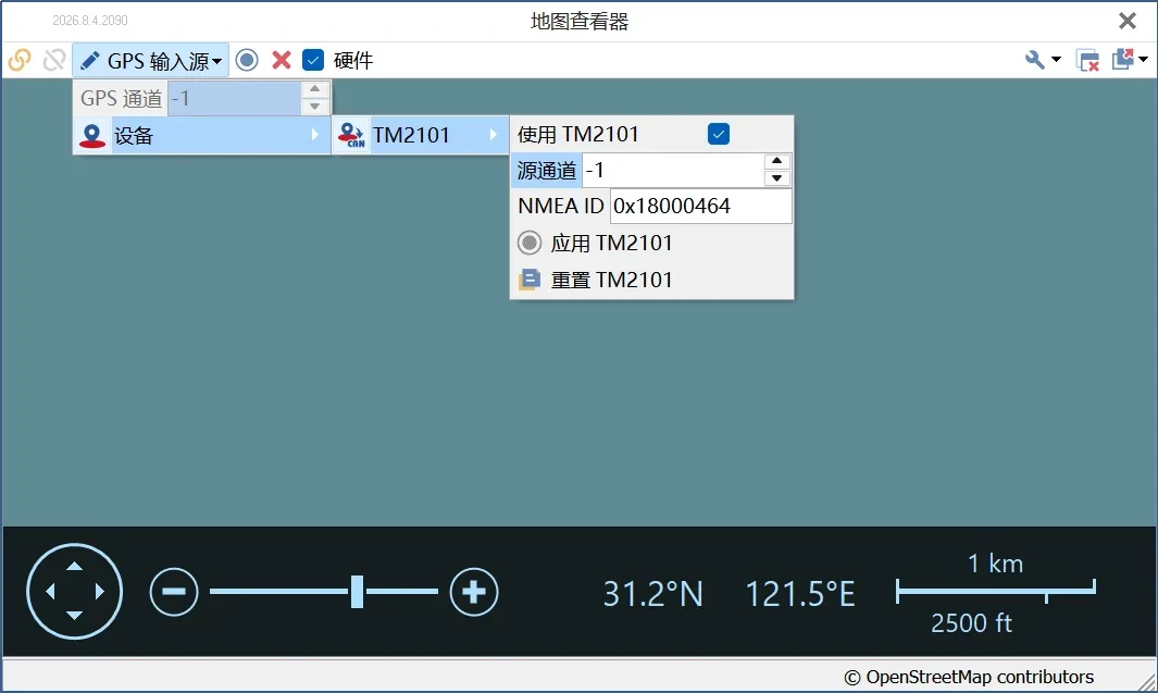 软件更新 | TSMaster 2026.0708硬核迭代!Test Start/End、流程图测试系统、CAN XL API正式释放,多项功能增强 27 TSMaster地图查看器GPS信号转CAN信号轨迹显示界面